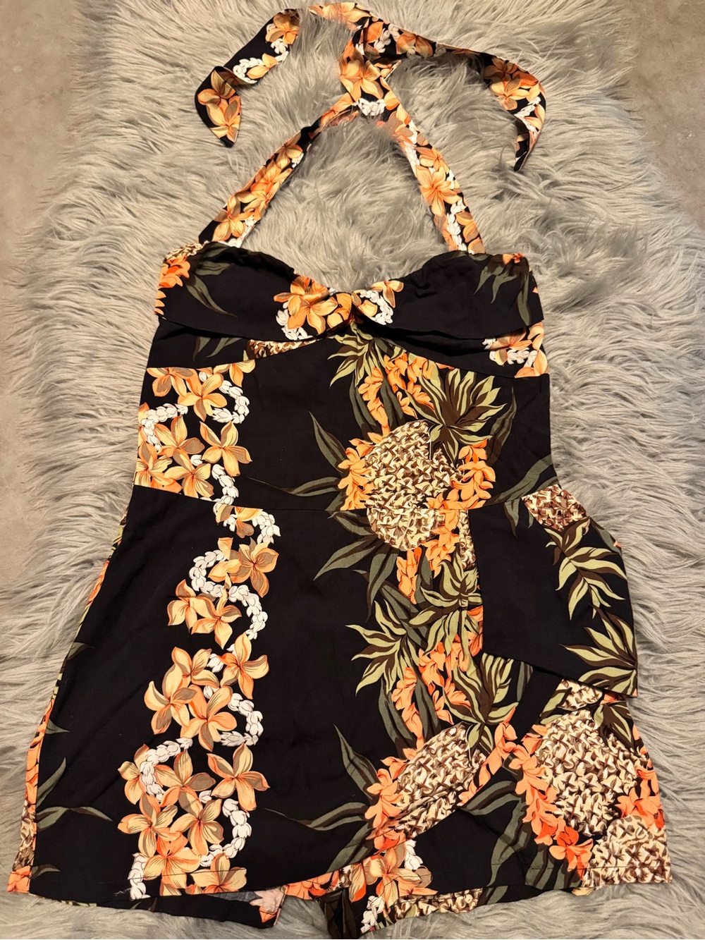 🍍Tropical print skort romper